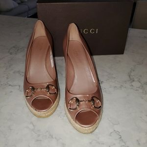 Gucci wedges size 11 in perfect condition